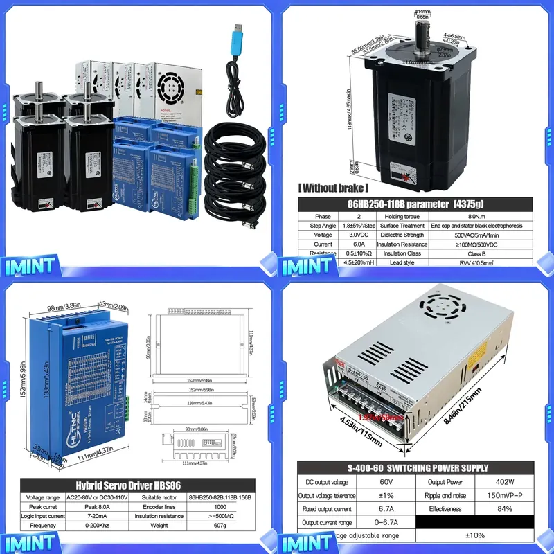 Kit de moteur pas à pas Nema 3 - Hybrid Servo Driver Nema 34 8.5Nm avis et prix