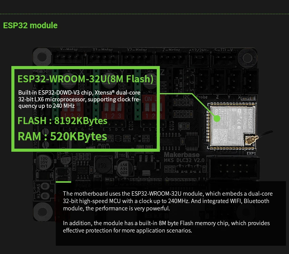 Makerbase MKS DLC32 V2.1 32 bi - Grbl 32 Bit Control Board Offline Display avis et prix