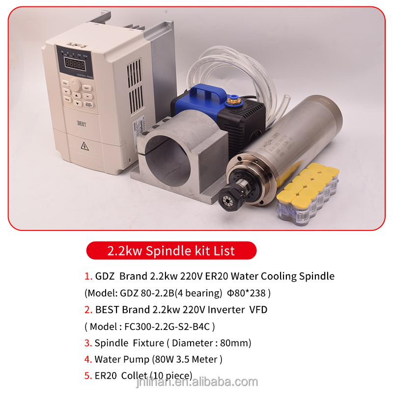 Kit d'Inverseur de Vitesse pou - 2.2Kw Water Cooled Spindle Kit Vfd avis et prix